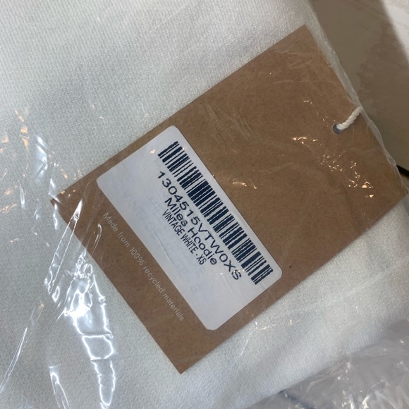 reformation Miles hoodie vintage white Xs NWT - Picture 6 of 6